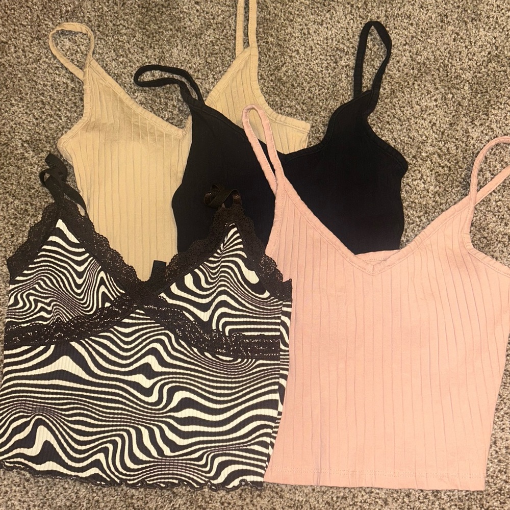 h&m crop top bundle xs